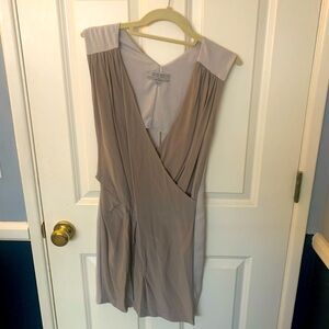 🩶 ALL SAINTS Dark & Light Grey 100% Silk Mini Dress 🩶
